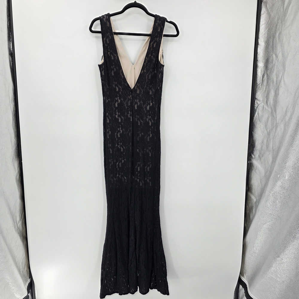 Venus Women's 8 Stretch Lace Maxi Dress Deep V-Neck Floor Length Evening Wear - Picture 9 of 16